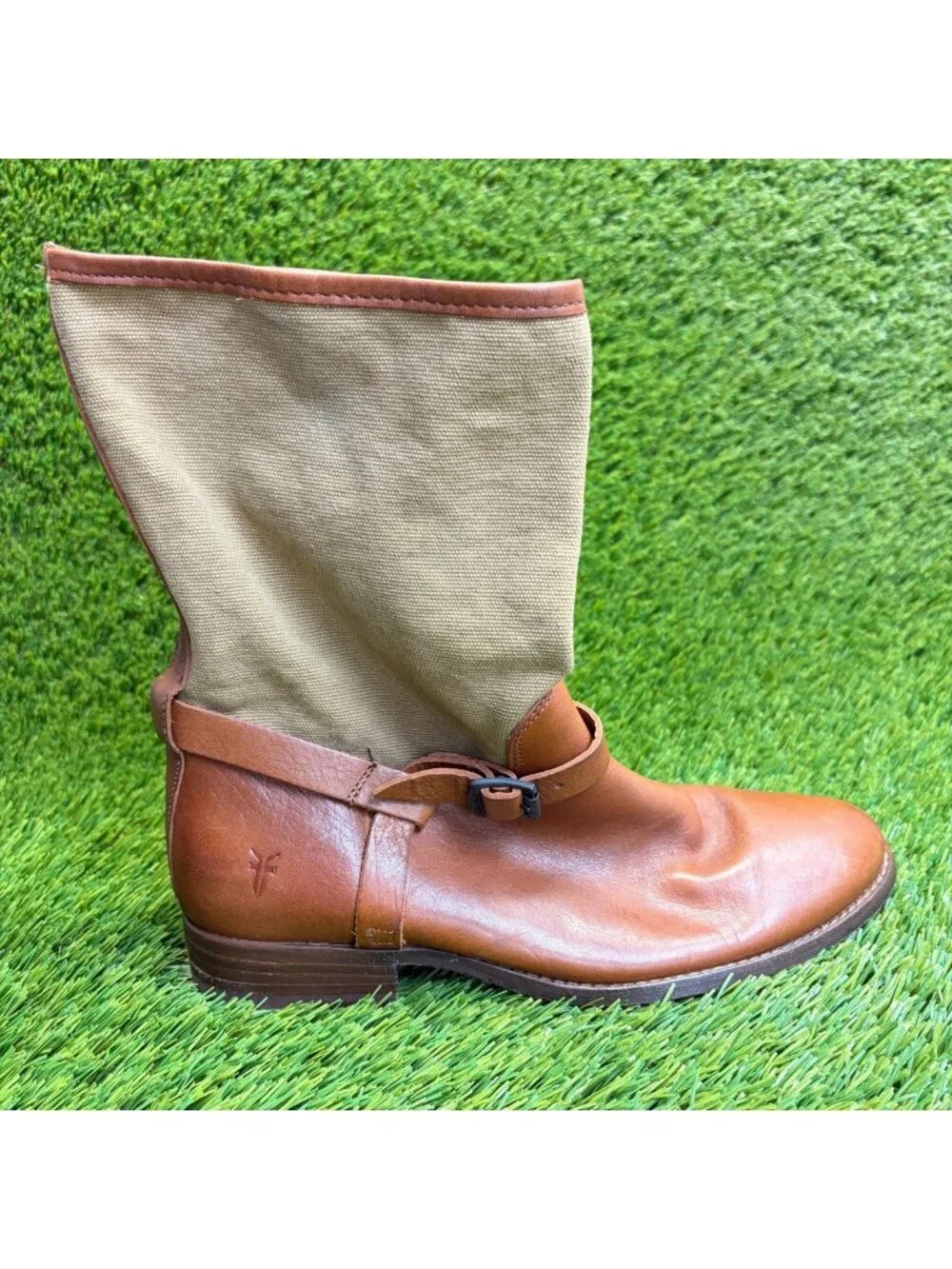 Frye Melissa Short Shaft Womens Size 8.5 Brown Outdoor Leather Biker Boots